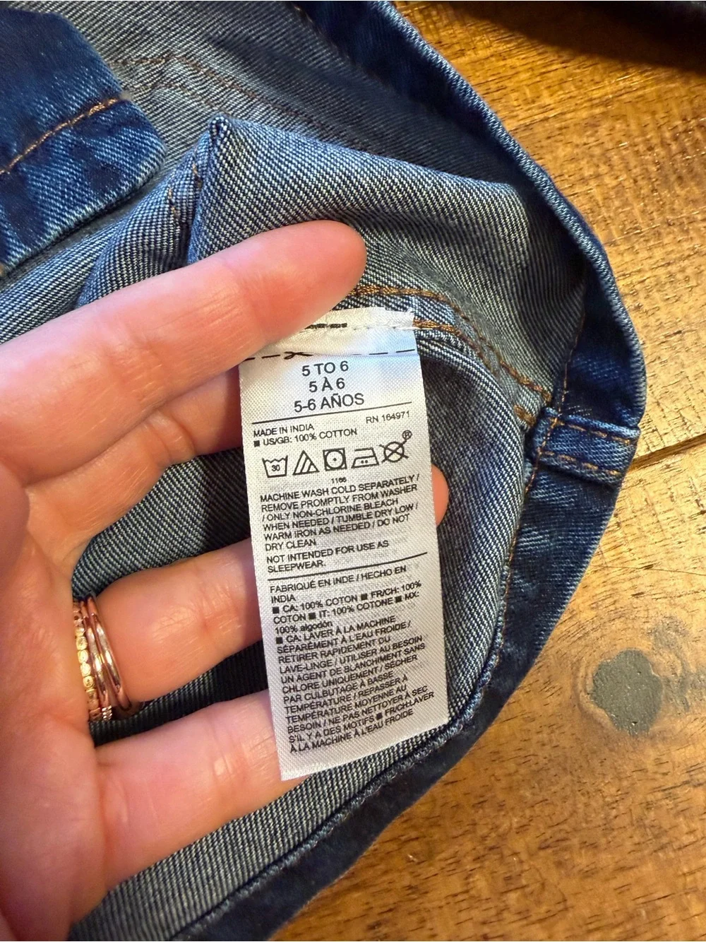 Janie And Jack Denim Chore Jacket Boys Sz 5-6 YO 100% Cotton Dark Wash Fall Coat